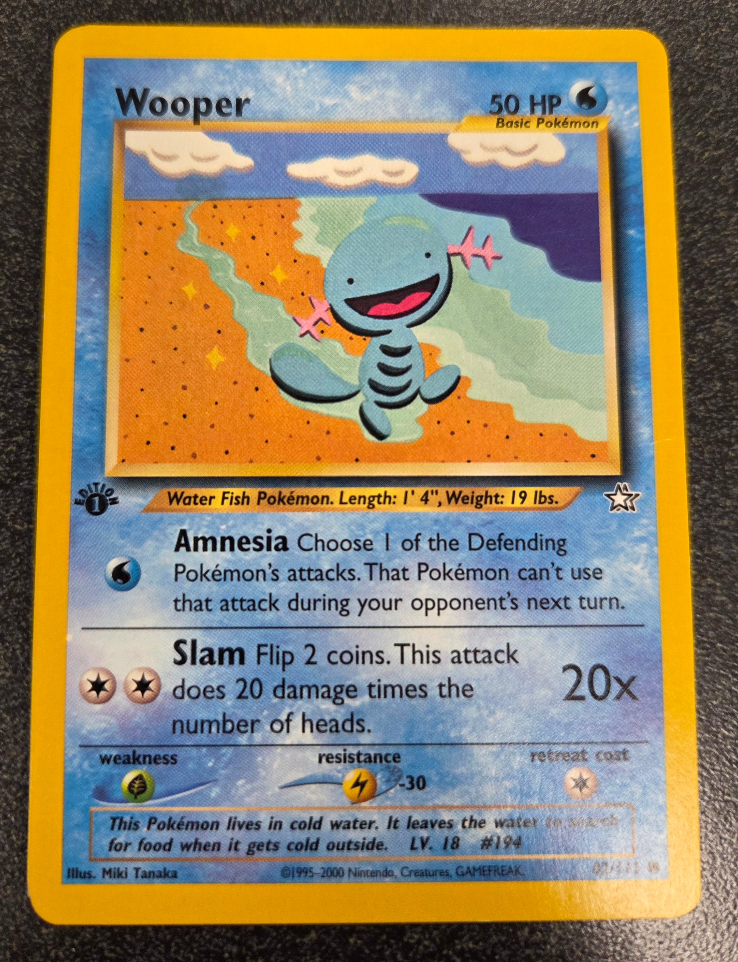 Wooper 82/111 (N1) Common - Damaged 1st Edition