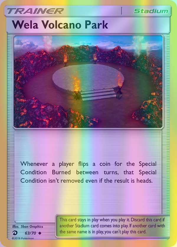 Wela Volcano Park - 63/70 (DRM) Uncommon - Near Mint Reverse Holofoil