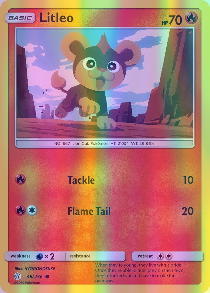 Litleo - 036/236 (CEC) Common - Near Mint Reverse Holofoil