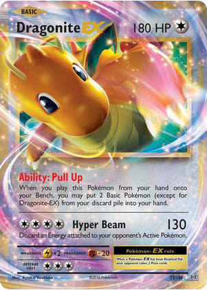 Dragonite EX - 72/108 (EVO) Ultra Rare - Near Mint Holofoil