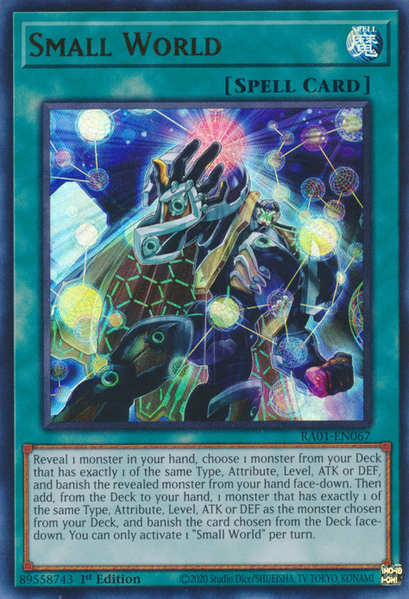 Small World (RA01-EN067) Prismatic Ultimate Rare - Near Mint 1st Edition