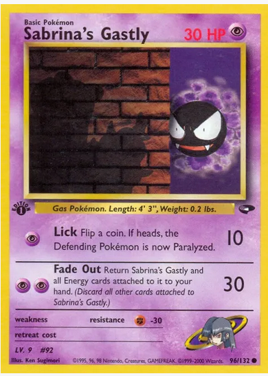 Sabrina's Gastly (96/132) 1st Edition