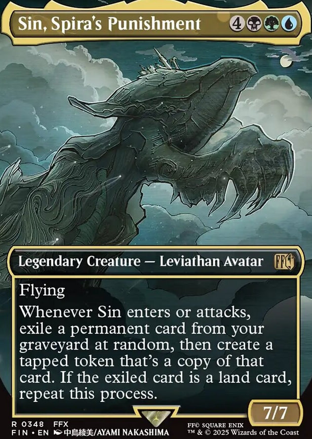 Sin, Spira's Punishment [ #0348 Borderless Alternate Art ] (FIN-R)