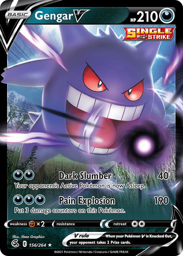 Gengar V - 156/264 (SWSH08) Ultra Rare - Near Mint Holofoil