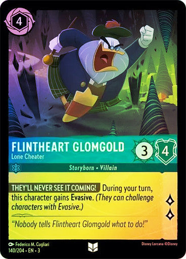 Flintheart Glomgold - Lone Cheater (Into the Inklands 140/204) Uncommon - Near Mint Cold Foil