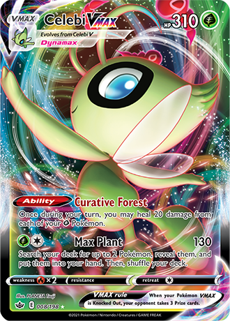 Celebi VMAX - 008/198 (SWSH06) Ultra Rare - Near Mint Holofoil