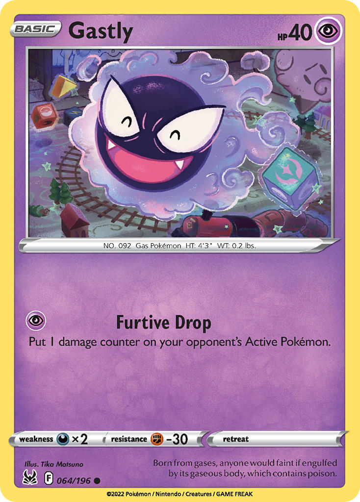 Gastly - 064/196 (SWSH11) Common - Near Mint