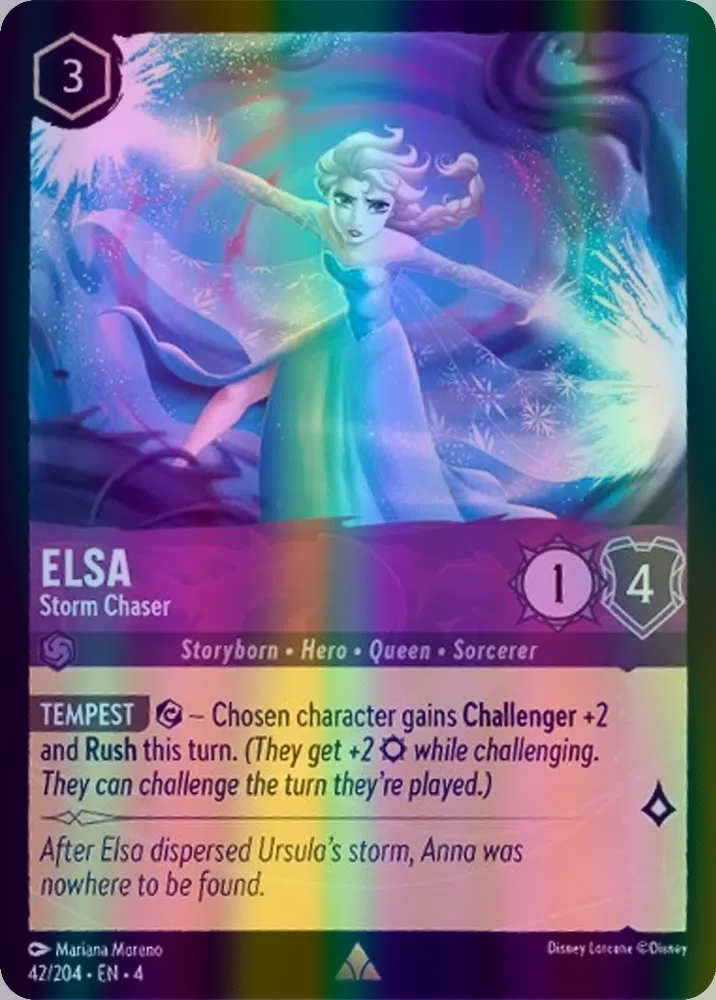 Elsa - Storm Chaser (Ursula's Return 042/204) Rare - Near Mint Cold Foil