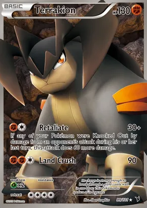 Terrakion (99/101) Moderately Played