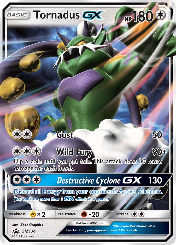 Tornadus GX - SM134 (SM:PR) Promo - Near Mint Holofoil