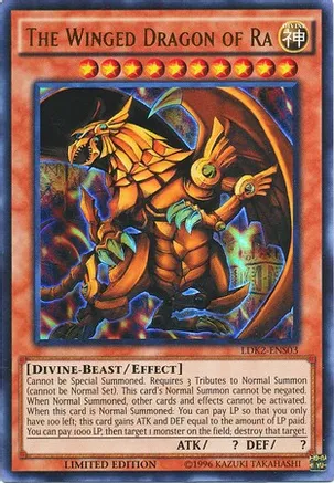 The Winged Dragon of Ra (LDK2-ENS03) Ultra Rare - Light Play Limited