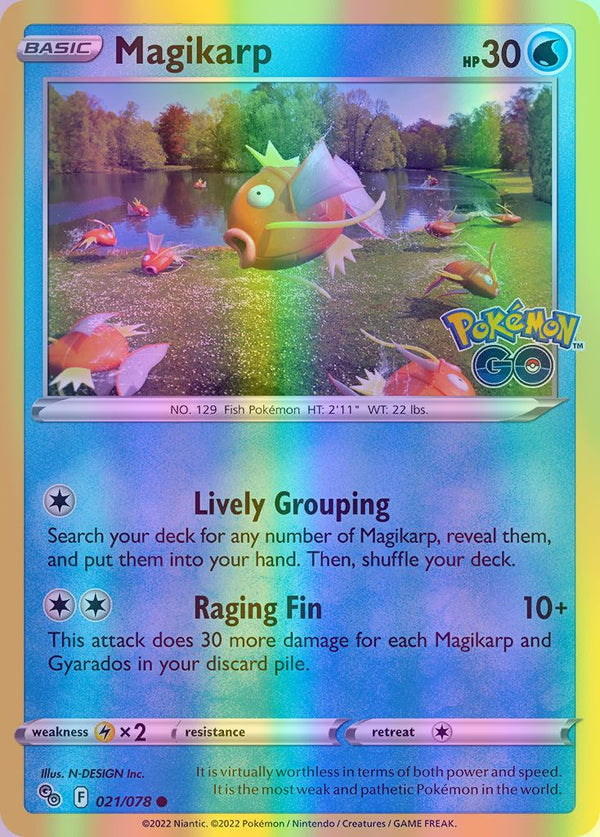 Magikarp - 021/078 (PGO) Common - Near Mint Reverse Holofoil