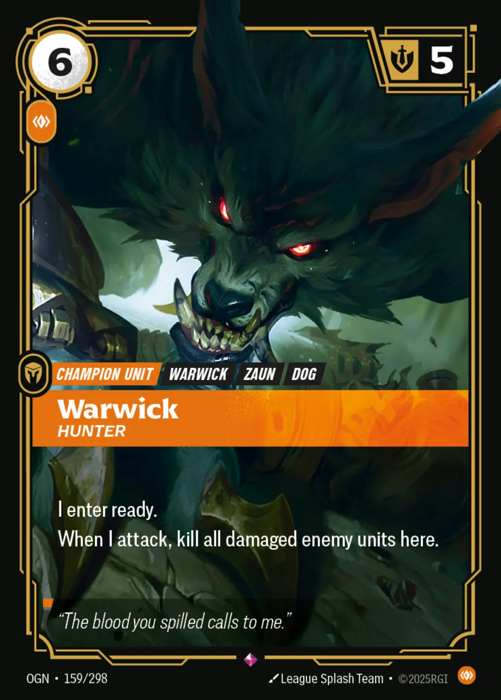 Warwick - Hunter - 159/298 (OGN) Rare