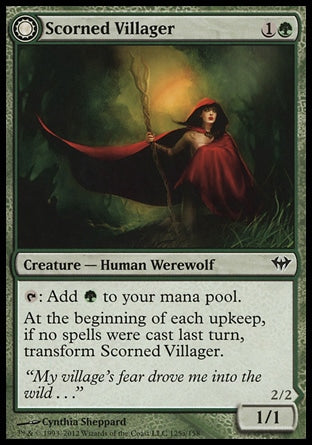 Scorned Villager/Moonscarred Werewolf (DKA-C-FOIL)