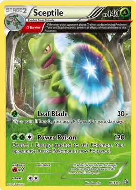 Sceptile (Omega) - 009/160 (PRC) Holo Rare - Moderate Play Holofoil