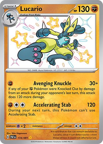 Lucario - 174/091 - 174/091 (PAF) Secret Rare - Near Mint Holofoil