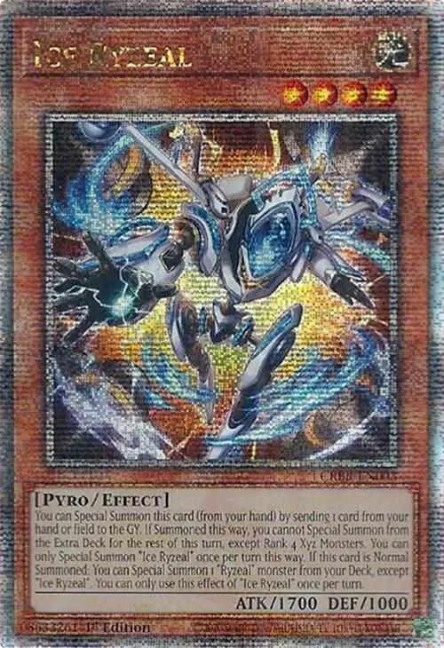 Ice Ryzeal (CRBR-EN003) Quarter Century Secret Rare - Near Mint 1st Edition
