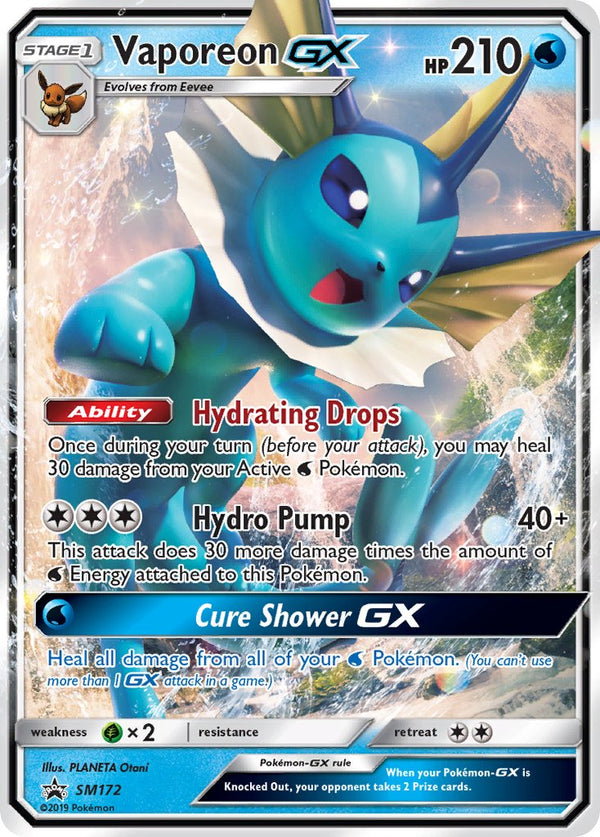 Vaporeon GX - SM172 (SM:PR) Promo - Near Mint Holofoil