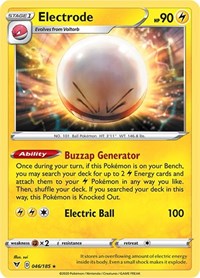 Electrode - 046/185 (SWSH04) Holo Rare - Near Mint Reverse Holofoil