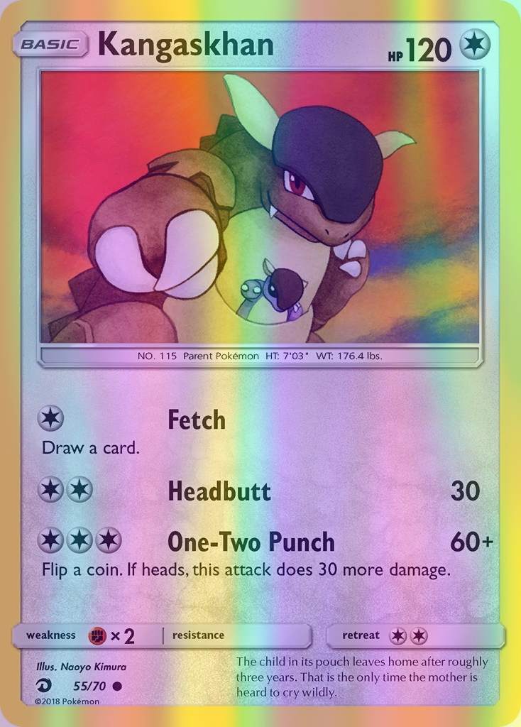 Kangaskhan - 55/70 (DRM) Common - Near Mint Reverse Holofoil