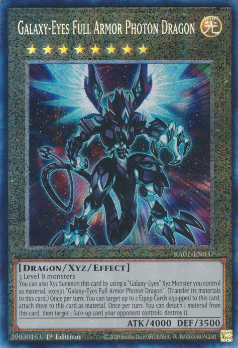 Galaxy-Eyes Full Armor Photon Dragon (RA01-EN037) Prismatic Collector’s Rare - Near Mint 1st Edition