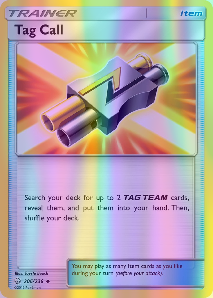 Tag Call - 206/236 (CEC) Uncommon - Near Mint Reverse Holofoil