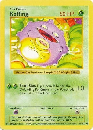 Koffing - 051/102 (BSS) Common - Near Mint Unlimited