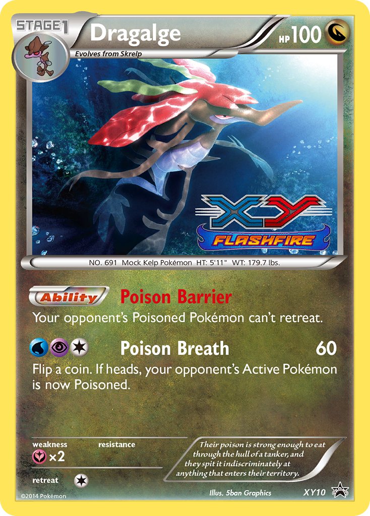 Dragalge (Prerelease) - XY10 (XY:PR) Promo - Near Mint Holofoil