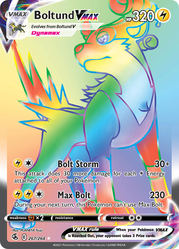 Boltund VMAX (Secret) - 267/264 (SWSH08) Secret Rare - Near Mint Holofoil