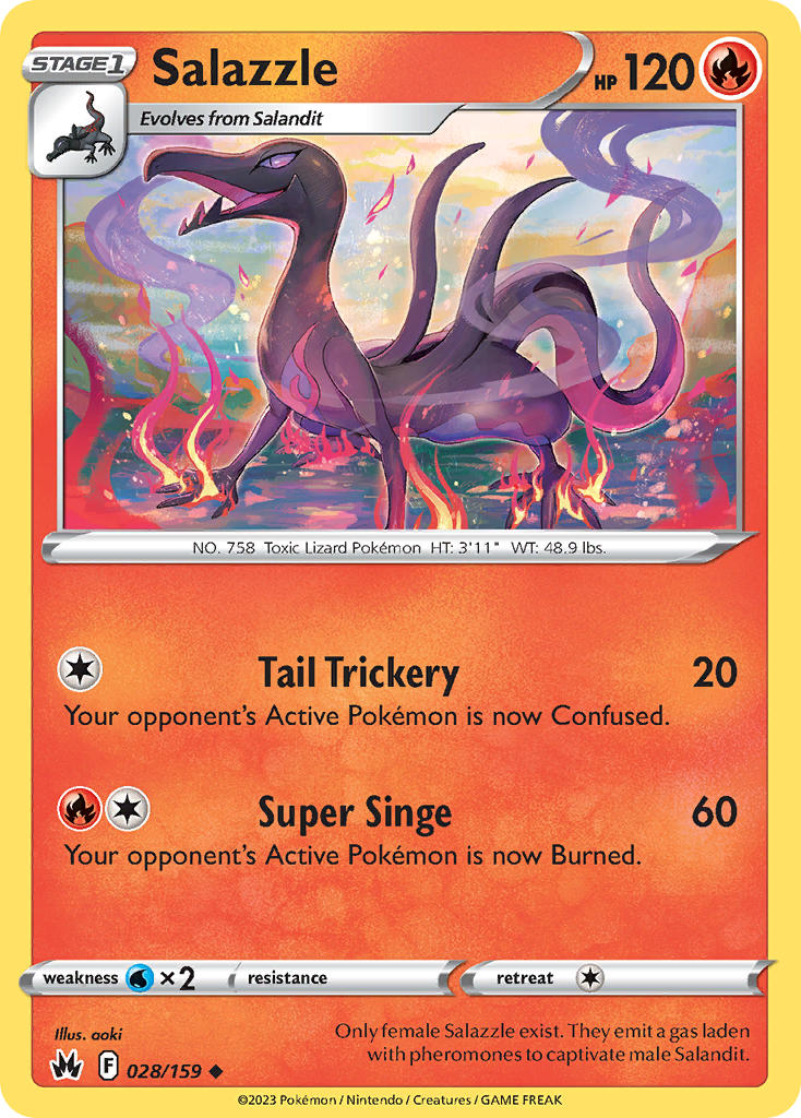 Salazzle - 028/159 (CRZ) Uncommon -  Near Mint