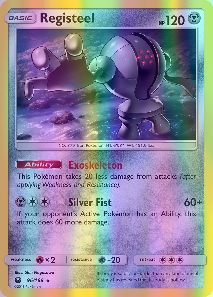 Registeel - 096/168 (CES) Rare - Near Mint Reverse Holofoil