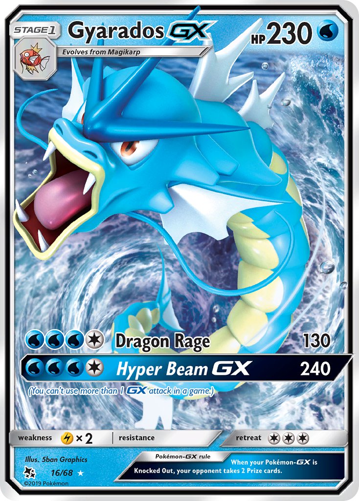 Gyarados GX - 16/68 (HIF) Ultra Rare - Near Mint Holofoil