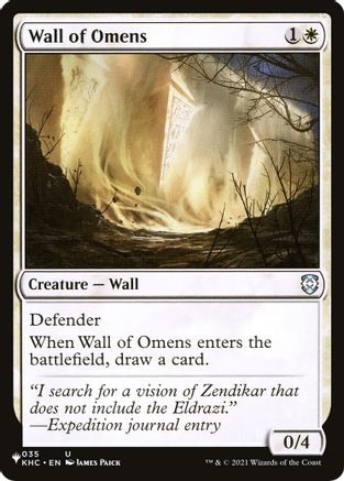 Wall of Omens (KHC-U-LIST)