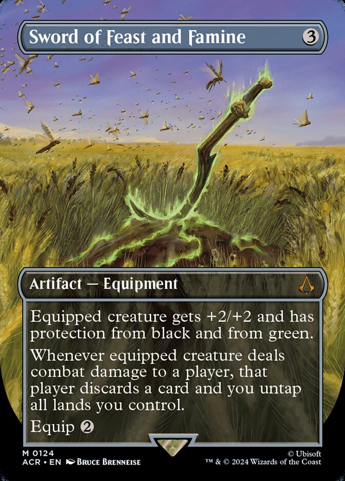 Sword of Feast and Famine [#0124 Borderless] (ACR-M) Light Play