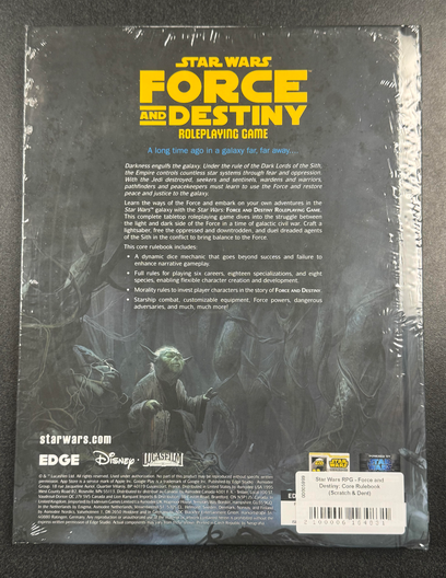 Star Wars RPG - Force and Destiny: Core Rulebook (Scratch & Dent)