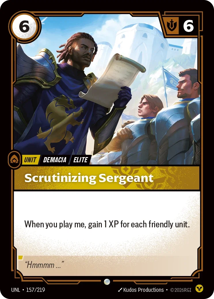Scrutinizing Sergeant - 157/219 (UNL)  Common