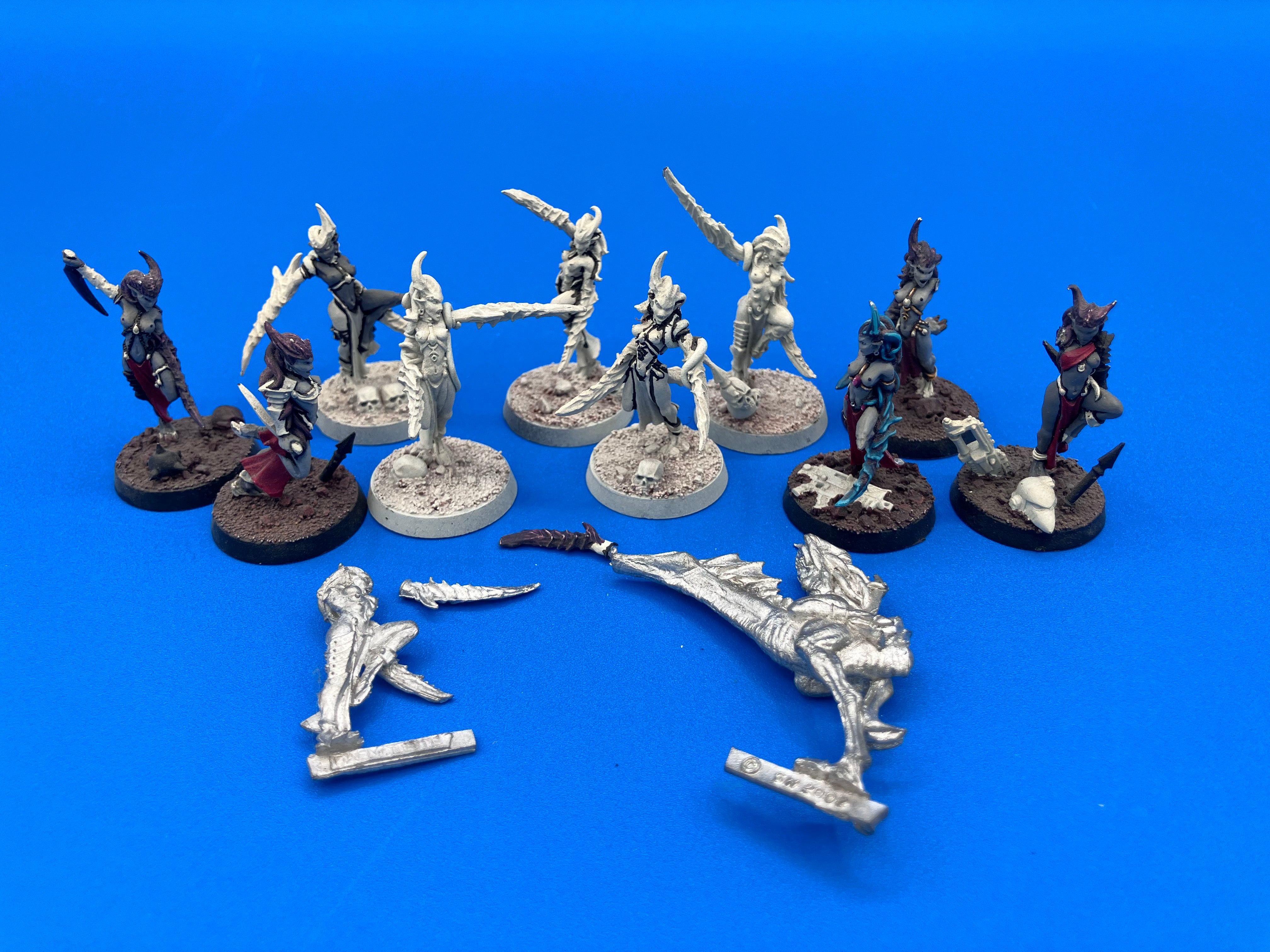 Daemons: Hedonites of Slaanesh - Daemonettes Lot of 12 (OOP, METAL, INCOMPLETE) (USED) Lot 1