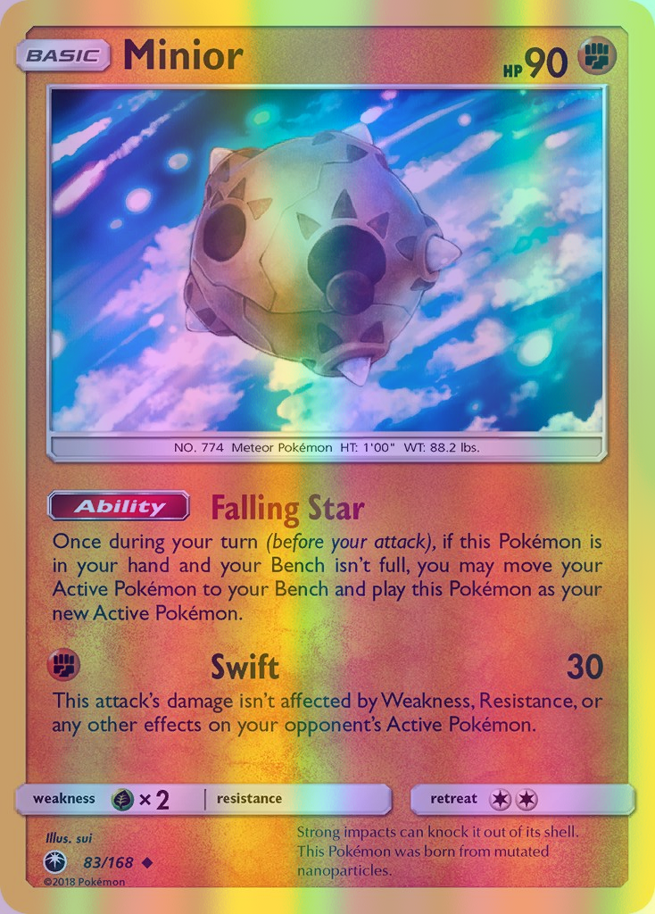 Minior - 083/168 (CES) Uncommon - Near Mint Reverse Holofoil