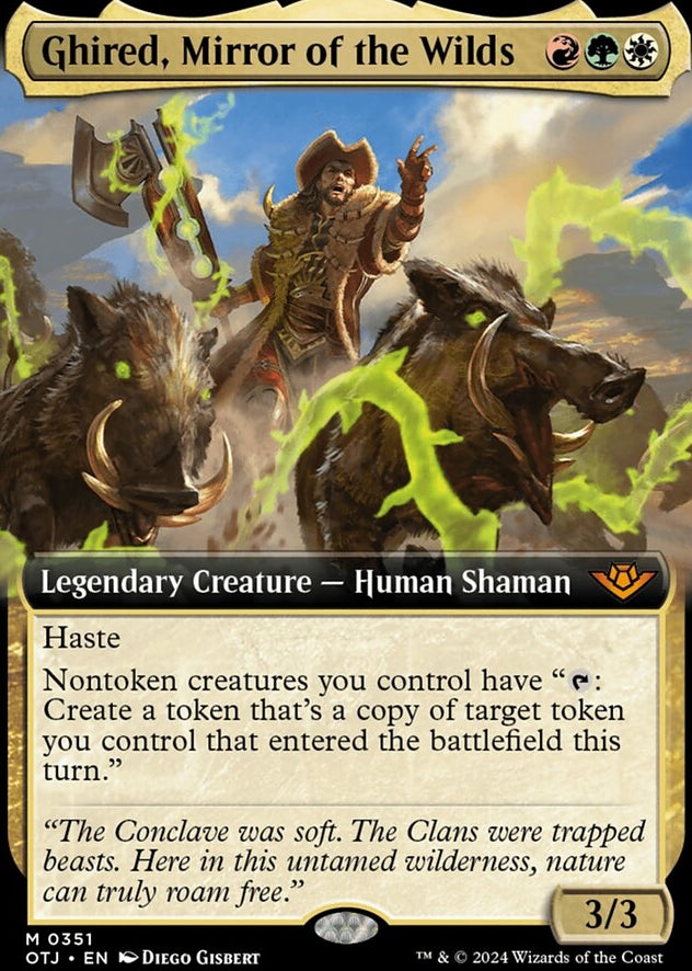 Ghired, Mirror of the Wilds [#0351 Extended Art] (OTJ-M-FOIL)