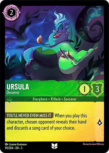 Ursula - Deceiver (Into the Inklands 090/204) Uncommon - Near Mint Cold Foil