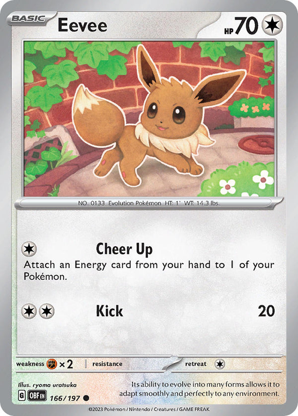 Eevee - 166/197 (OBF) Common - Near Mint