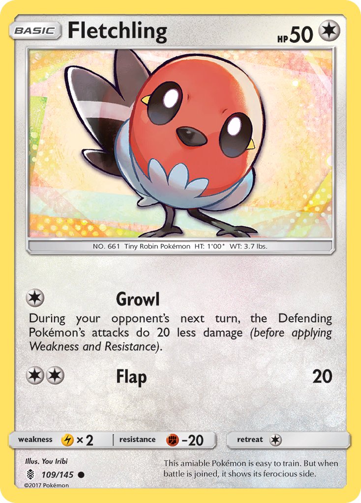 Fletchling - 109/145 (SM:GRI) Common - Near Mint