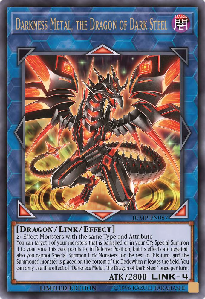 Darkness Metal, the Dragon of Dark Steel (JUMP-EN087) Ultra Rare - Near Mint Limited Edition