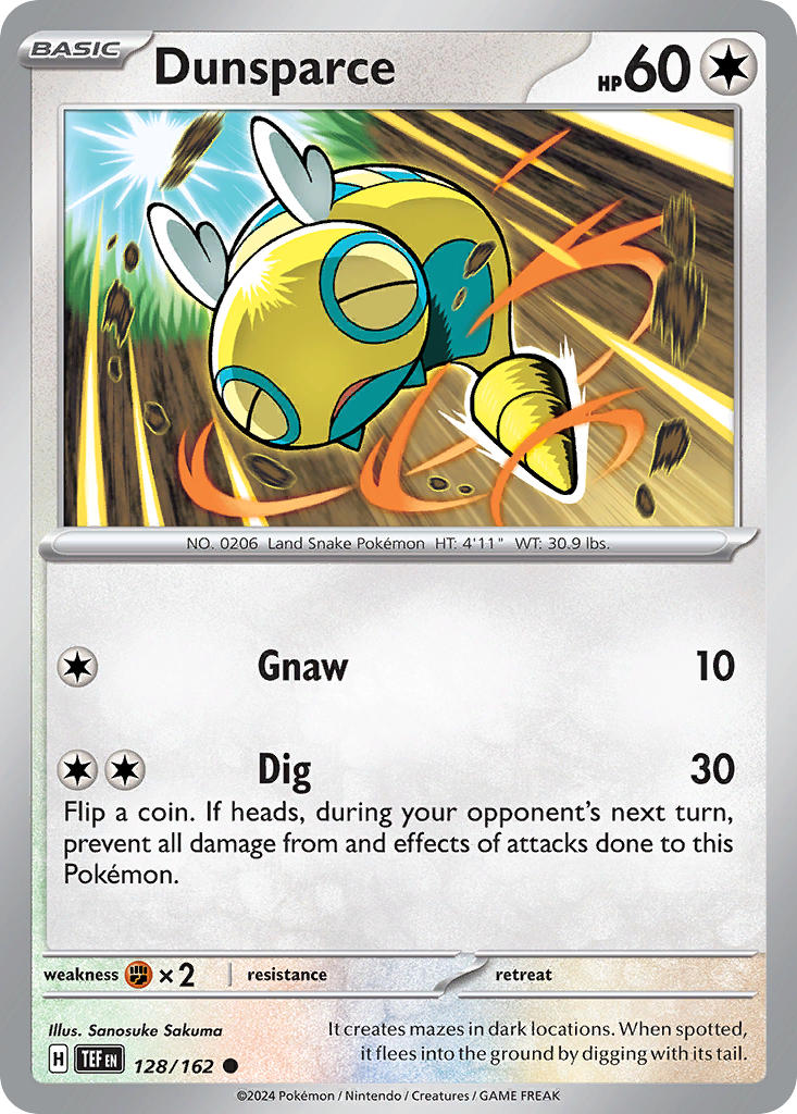 Dunsparce - 128/162 (TEF) Common - Near Mint