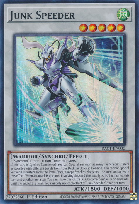 Junk Speeder (RA01-EN032) Secret Rare - Near Mint 1st Edition