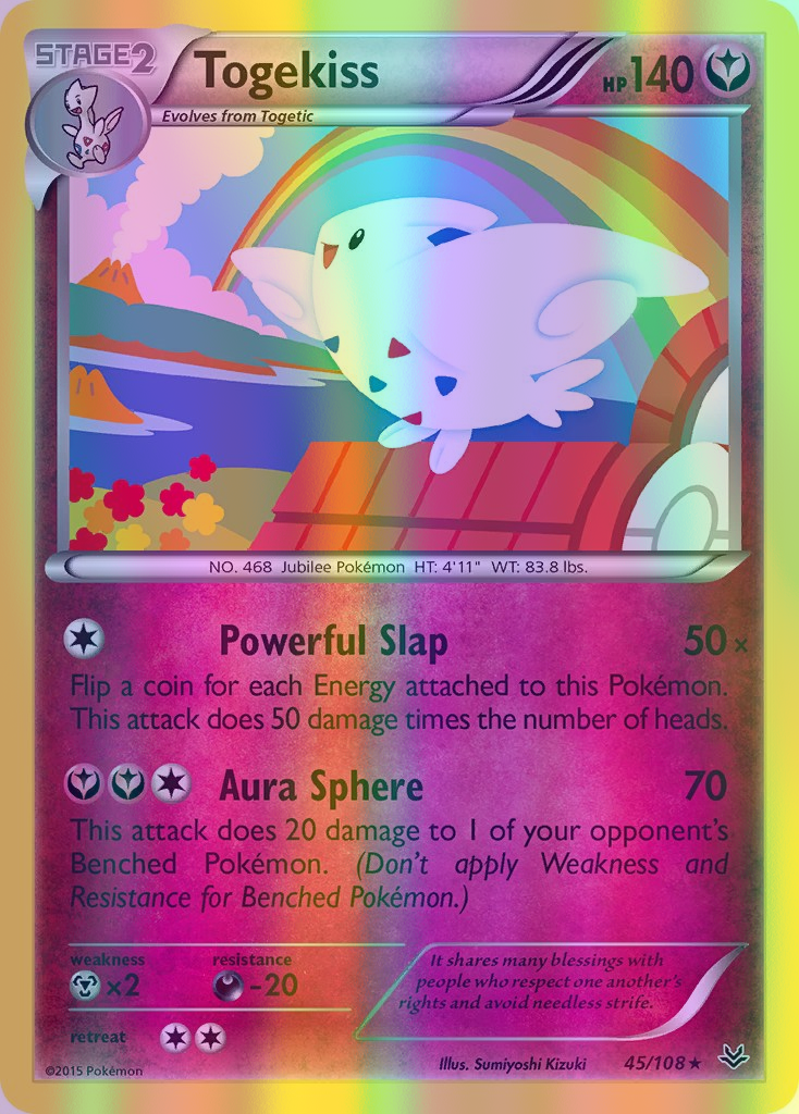 Togekiss - 045/108 (ROS) Rare - Near Mint Reverse Holofoil