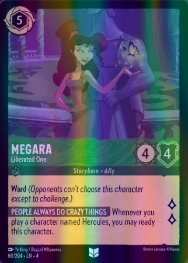 Megara - Liberated One (Ursula's Return 080/204) Uncommon - Near Mint Cold Foil