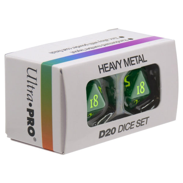 Ultra-PRO: Dice Set - Heavy Metal: Vivid - Green 2d20