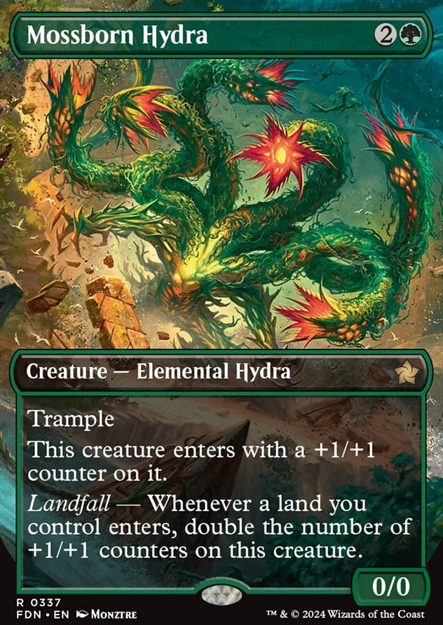 Mossborn Hydra [#0337 Borderless] (FDN-R-FOIL)