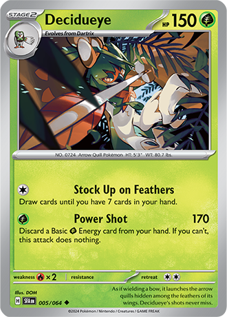 Decidueye - 005/064 (SFA) Uncommon - Near Mint